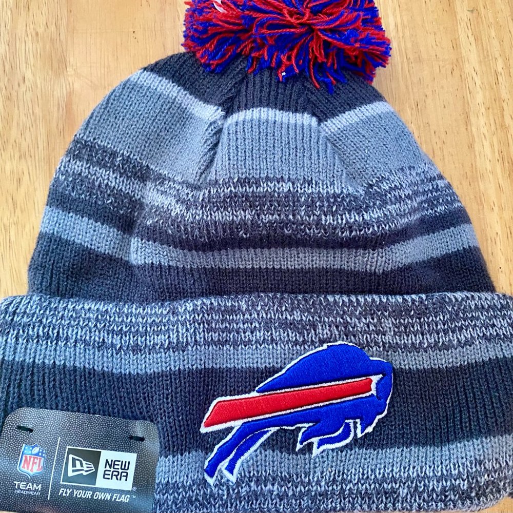 Nwt RARE 100% New Era GRAY 2014 Buffalo Bills Sport Knit Hat NFL Winter Beanie - Picture 2 of 4